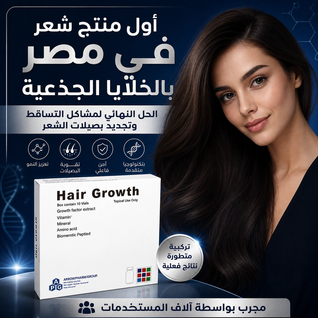 Hair Growth Stem Cell Ampoules - أمبولات انبات وتكثيف  الشعر ووقف التساقط بالخلايا الجزعية