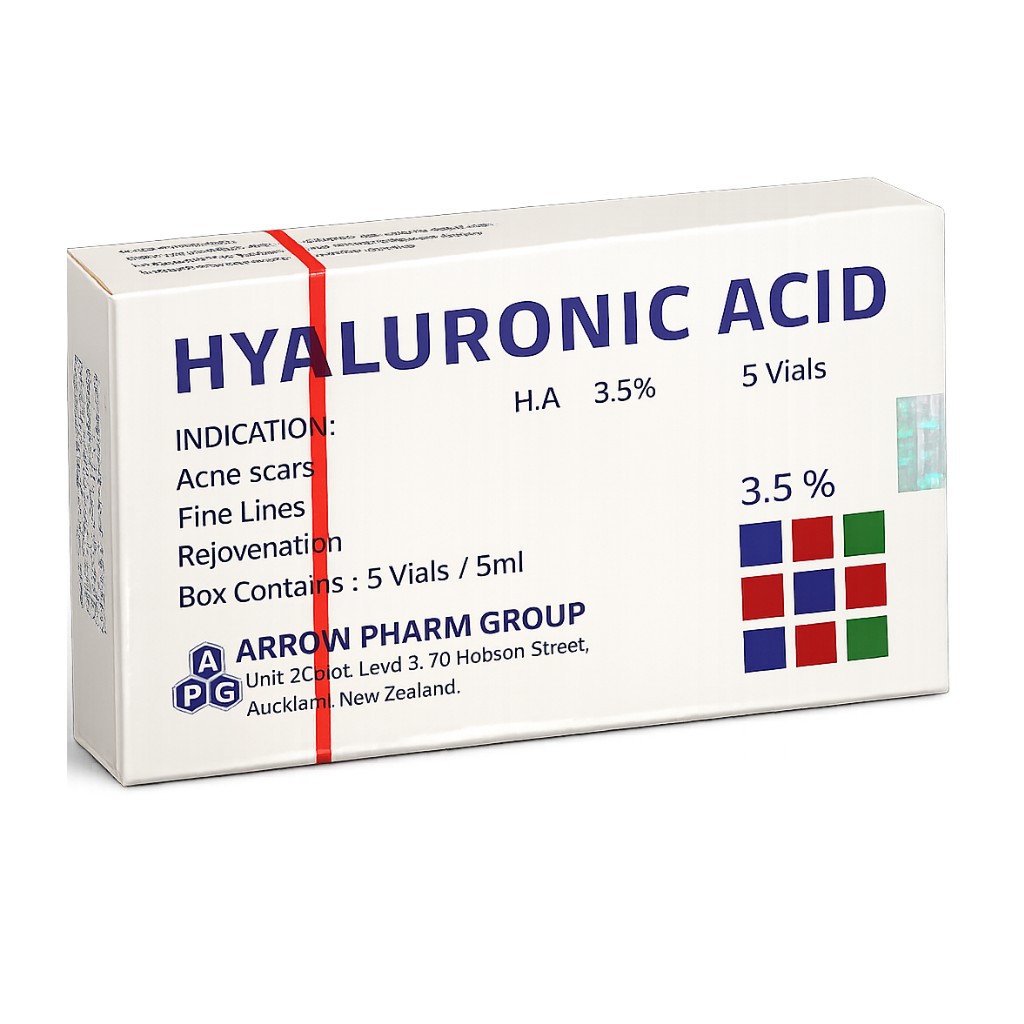 Hyaluronic Acid 3.5% Ampoules - أمبولات الهاليرونيك أسيد لعلاج علامات التقدم بالسن للبشرة